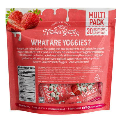 Strawberry yogurt-coated fruit snack packs by Nature's Garden