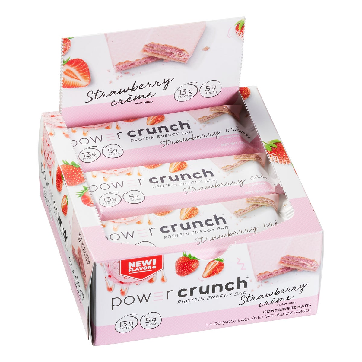 Strawberry creme protein energy bar individual wrapper