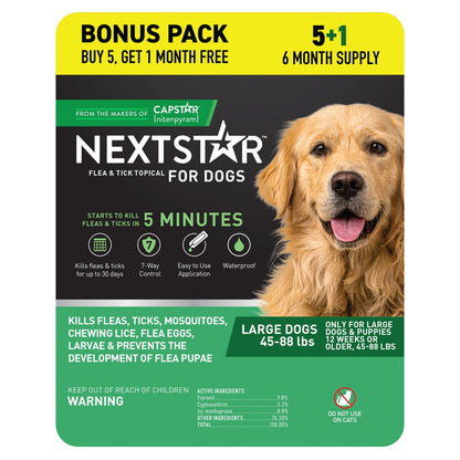 NextStar flea and tick topical prevention for dogs 45-88 lbs