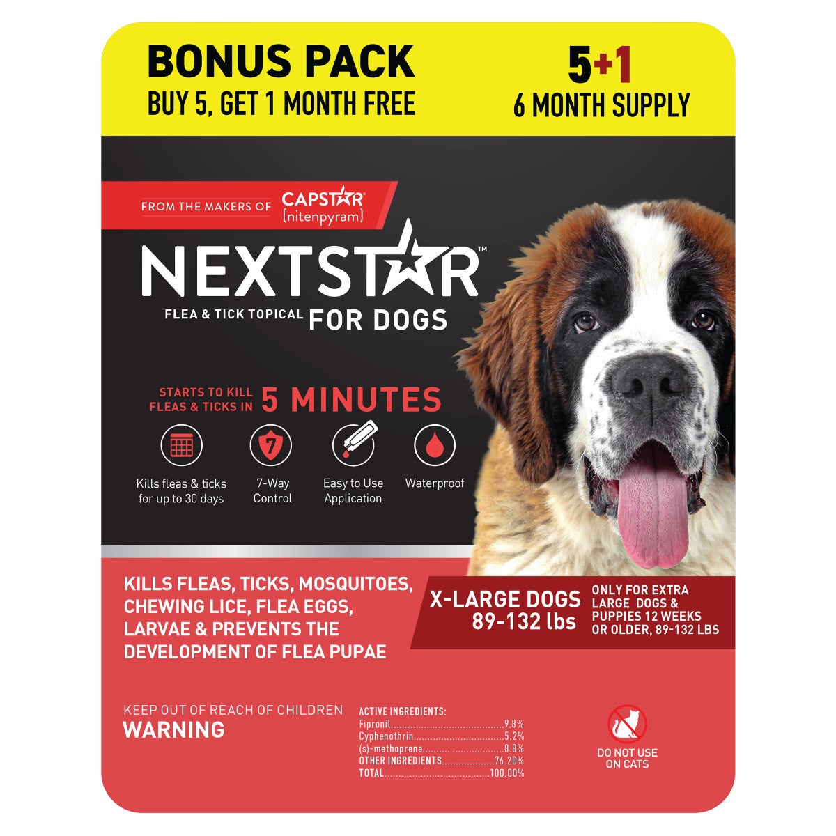 NextStar flea and tick topical prevention for large dogs