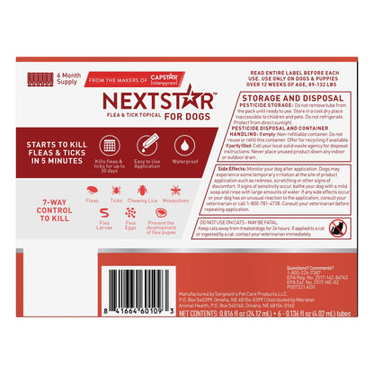 NextStar 6-month flea and tick treatment supply