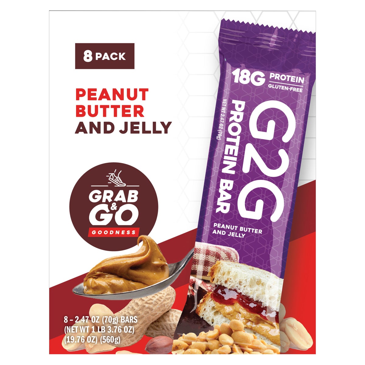 G2G protein bars peanut butter chocolate chip