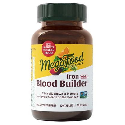 MegaFood Blood Builder Iron Minis 120 tablets bottle