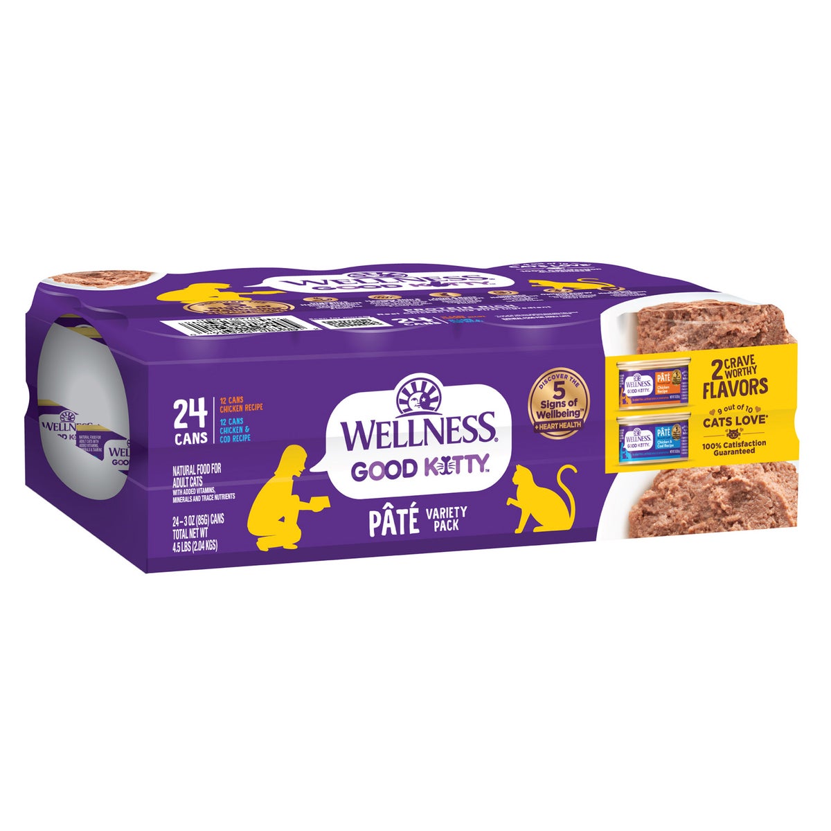 Wellness Good Kitty wet cat food pate variety pack 24-count