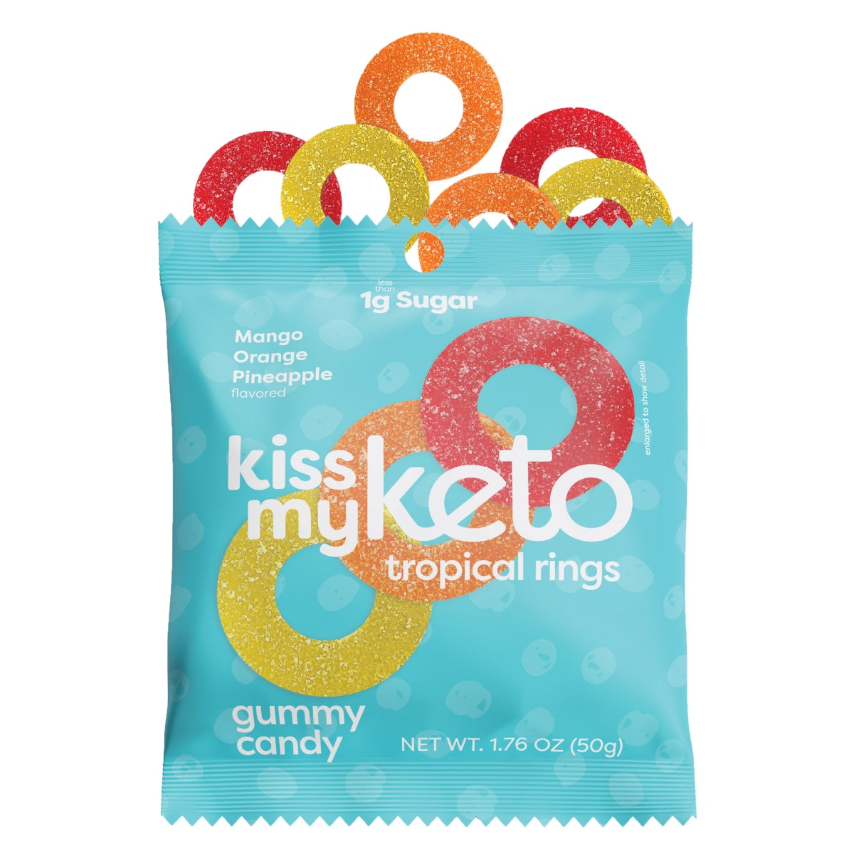 Vegan gluten free tropical gummy rings candy