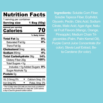 Keto friendly tropical rings gummy candy