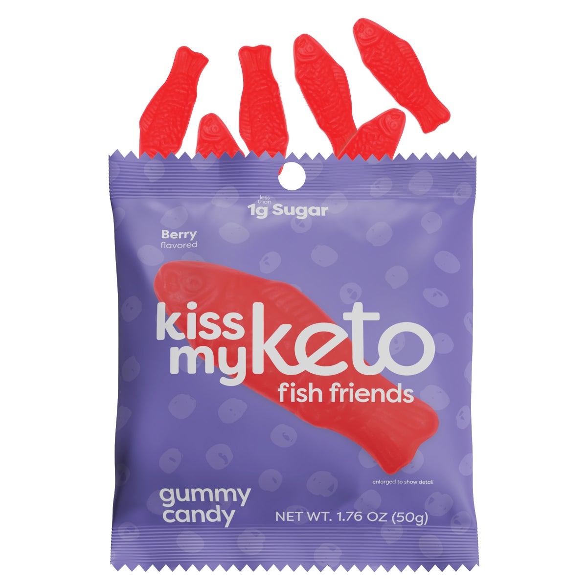 Kiss My Keto fish-shaped gummy candy package