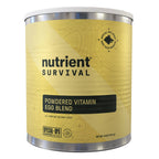 Resealable #10 cans of powdered vitamin eggs
