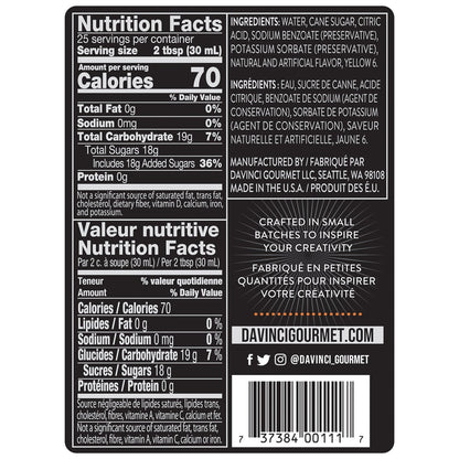 DaVinci Gourmet peach syrup for coffee drinks and desserts