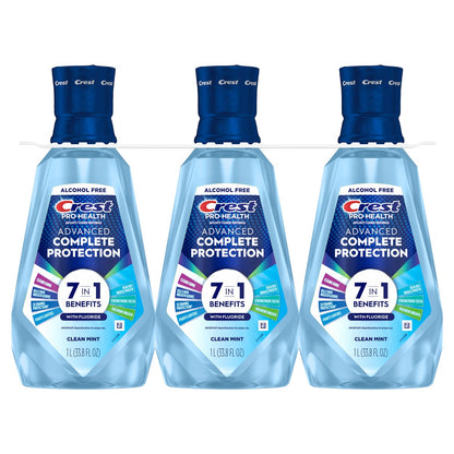 Crest Pro-Health Advanced mouthwash 3-pack bottles