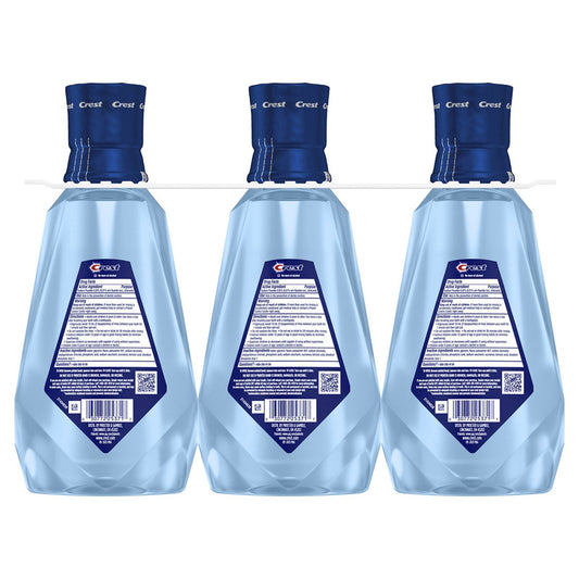 Alcohol-free Crest mouthwash with clean mint flavor