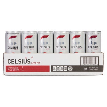 Celsius Wild Berry sparkling energy drink 24-count cans