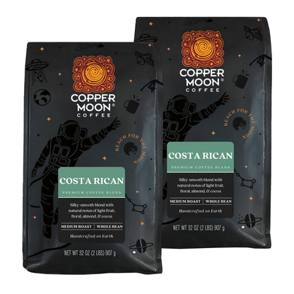 Copper Moon Costa Rica Blend medium roast whole bean coffee 2-pack