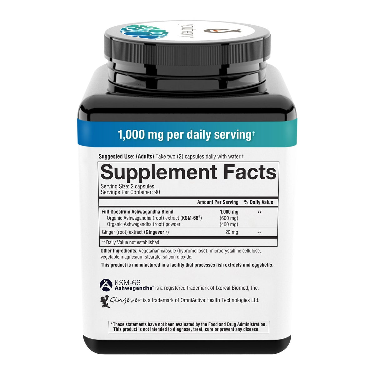 Youtheory Ashwagandha supplement front label