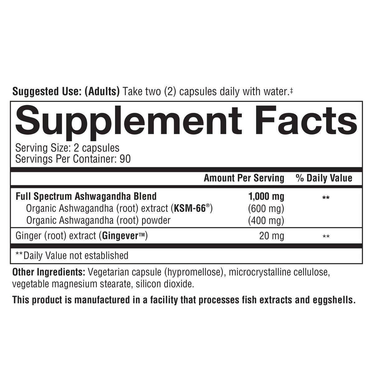 Youtheory Ashwagandha daily wellness capsules