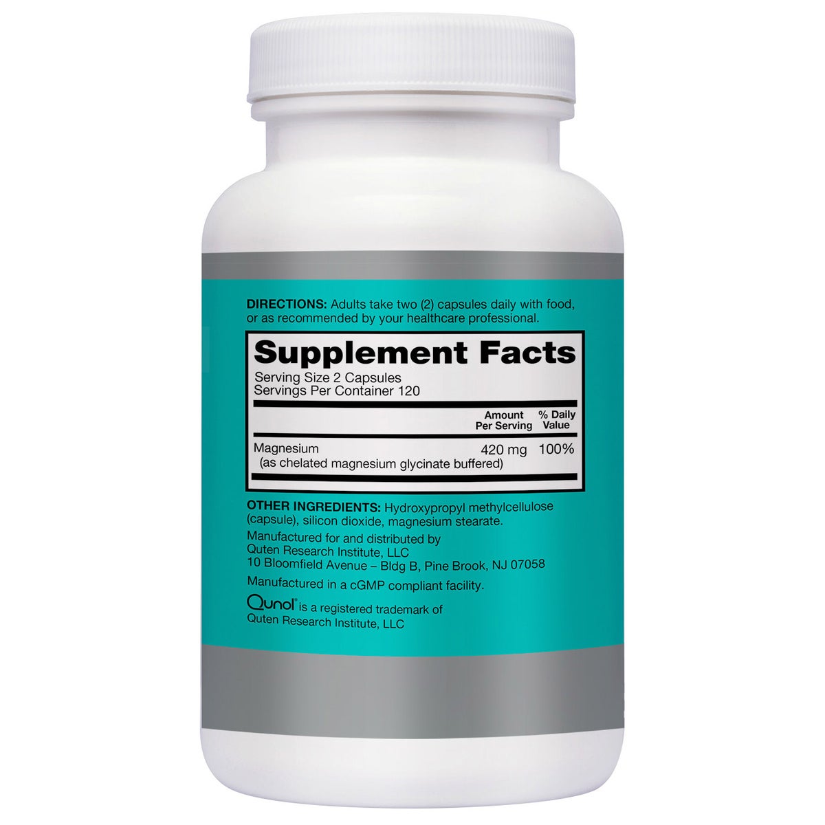 Vegetarian gluten free magnesium supplement by Qunol