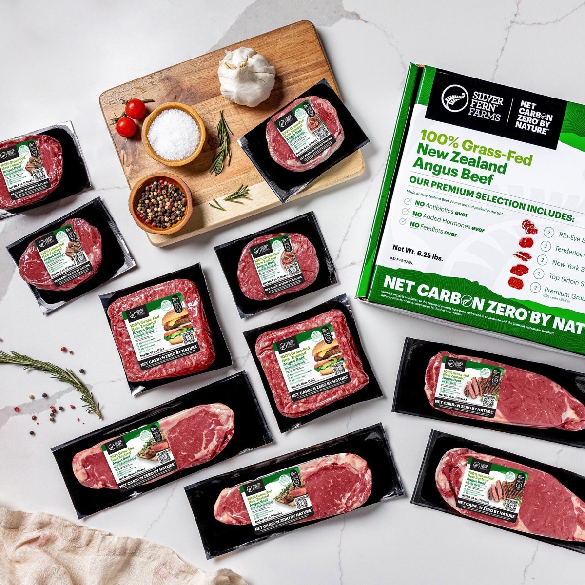 Silver Fern Farms steak box with assorted cuts
