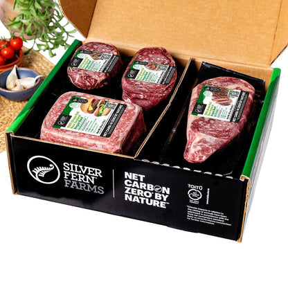 Premium ground beef packs included