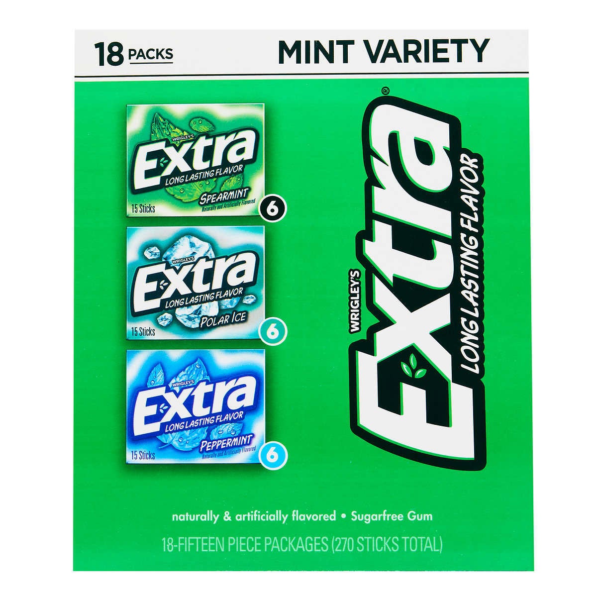 Extra sugar free mint variety gum pack