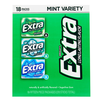 Extra sugar free mint variety gum pack