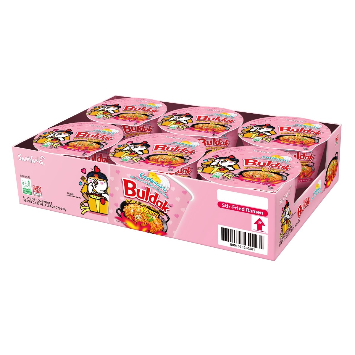 Samyang Buldak Carbonara spicy chicken ramen 6-count