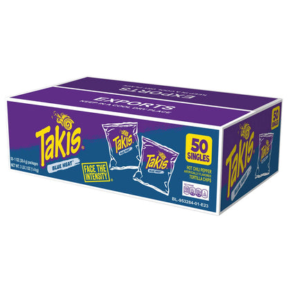 Takis Blue Heat rolled tortilla chips 50-count box