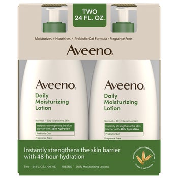Aveeno Daily Moisture Lotion 24 fl oz 2-pack fragrance-free body lotion