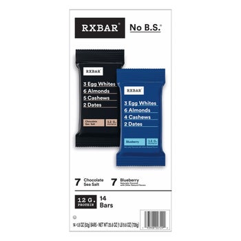 RXBAR variety pack with 12 grams protein per bar