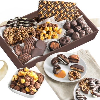 Chocolate Covered Company caramel Belgian chocolate snack gift tray