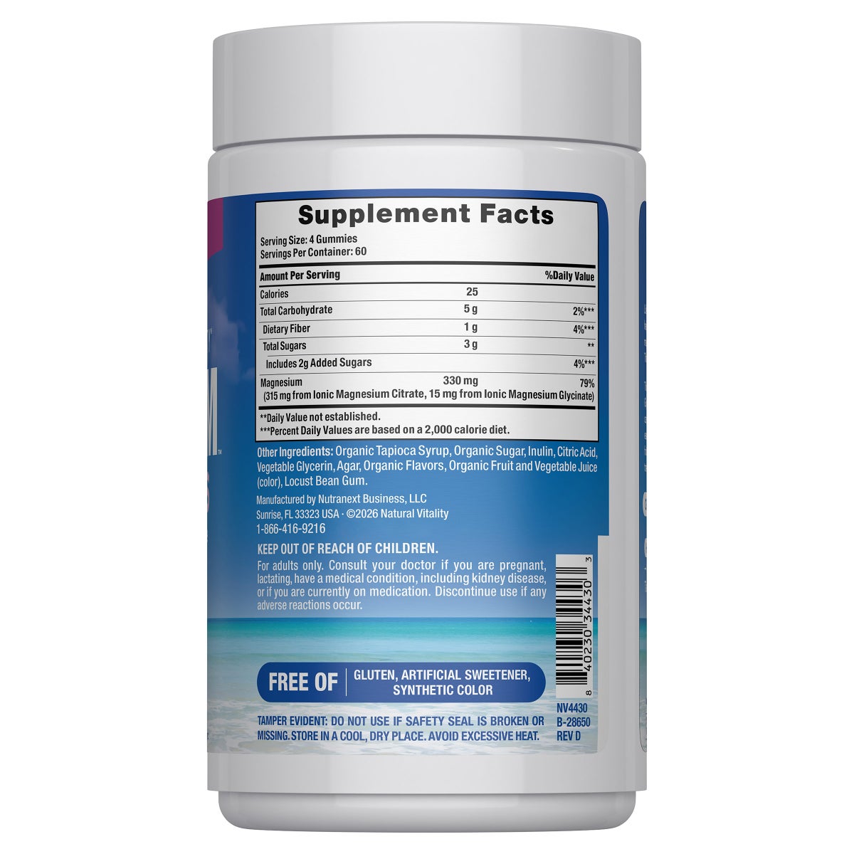Vegan gluten free magnesium supplement gummies