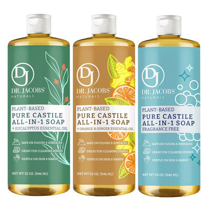 Dr. Jacobs Naturals pure castile soap variety pack 3-count