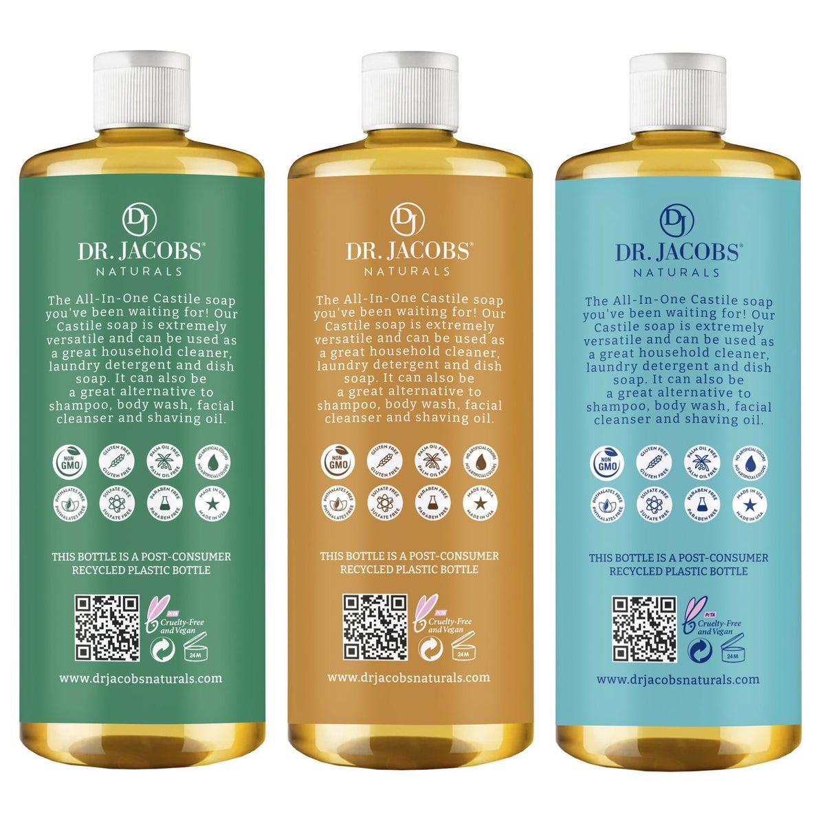 Dr. Jacobs Naturals fragrance free castile soap bottle