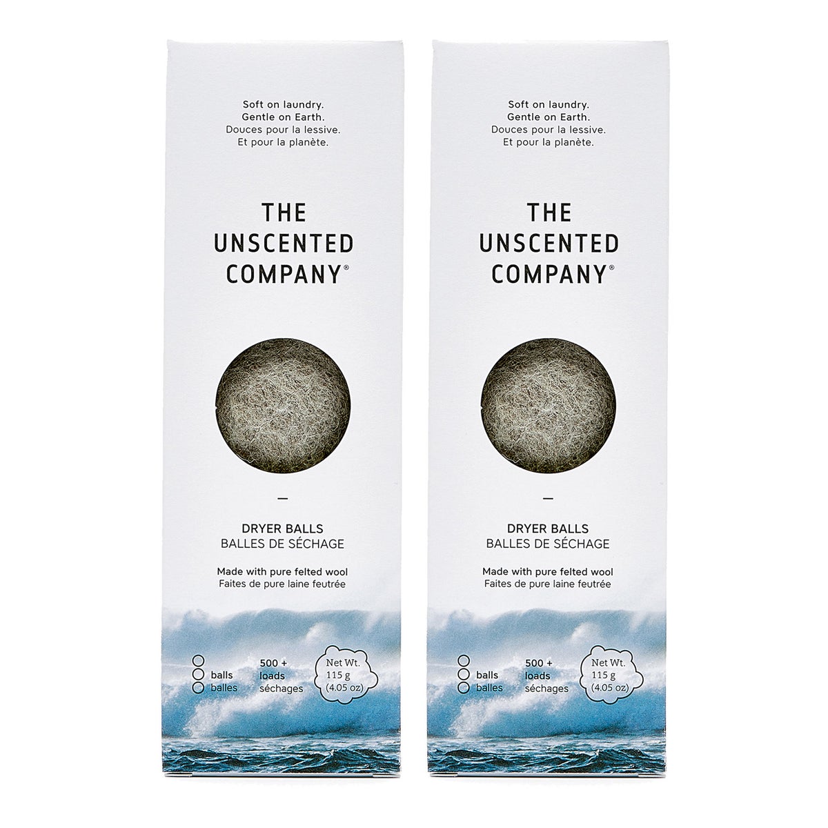 The Unscented Company wool dryer balls 6-count