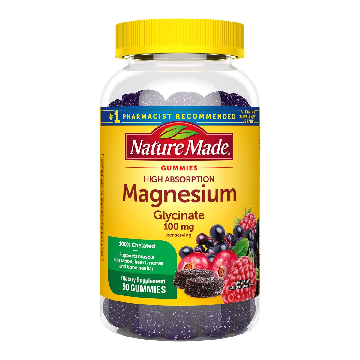Nature Made magnesium glycinate gummies bottle