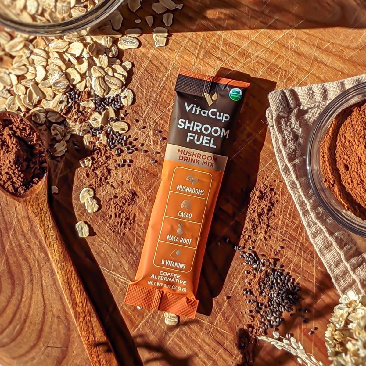 VitaCup Shroom Fuel USDA organic coffee alternative