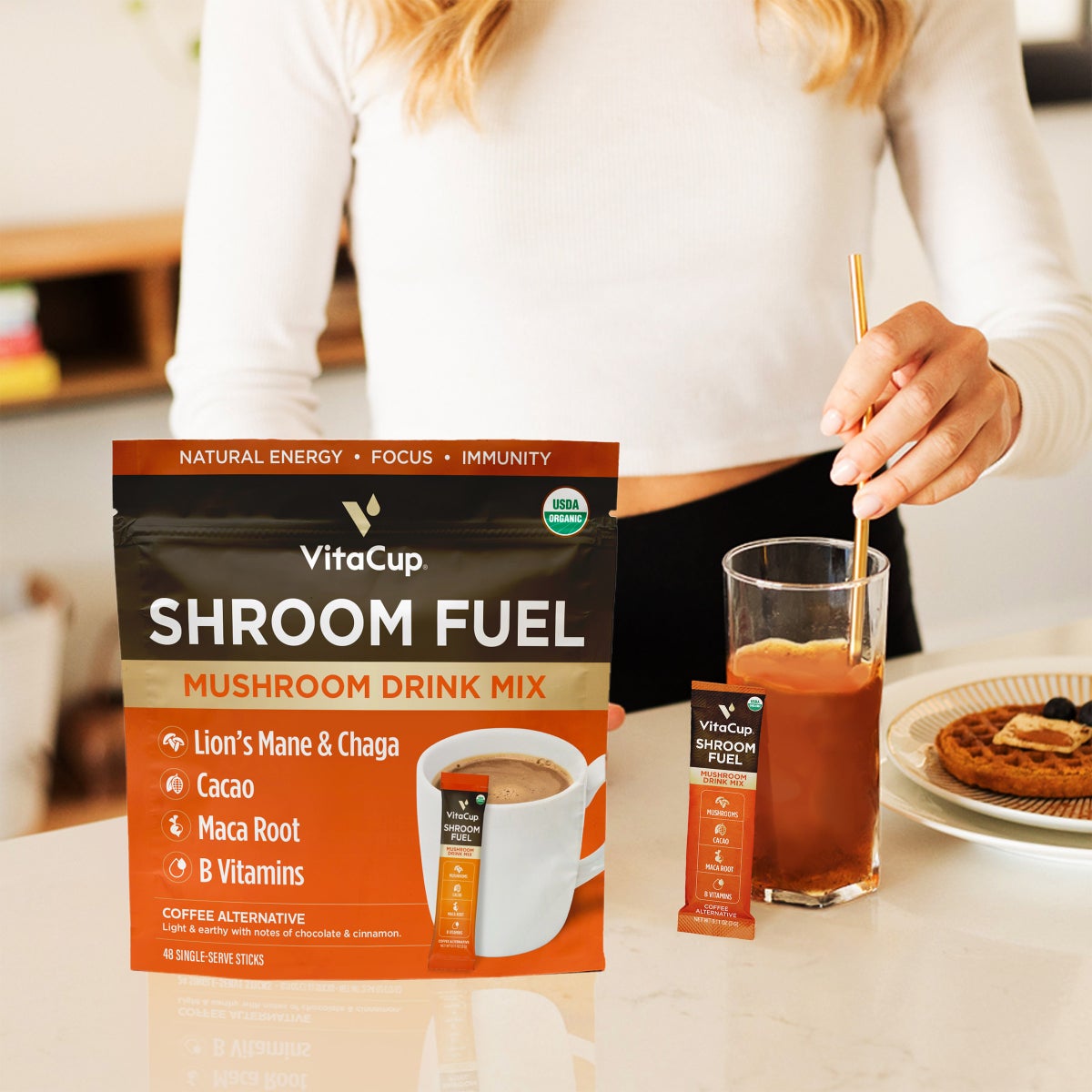 VitaCup Shroom Fuel 48-count packet value pack
