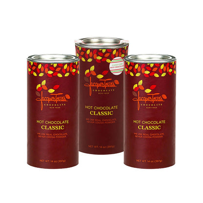 Jacques Torres assorted hot chocolate tin set, 3 count