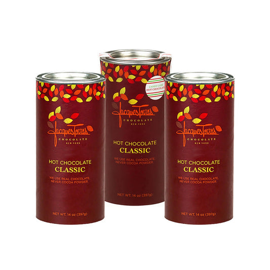 Jacques Torres assorted hot chocolate tin set, 3 count
