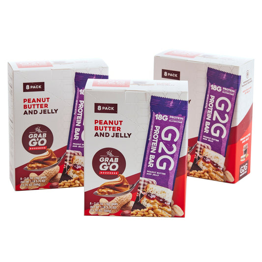 G2G peanut butter and jelly protein bars 24 count