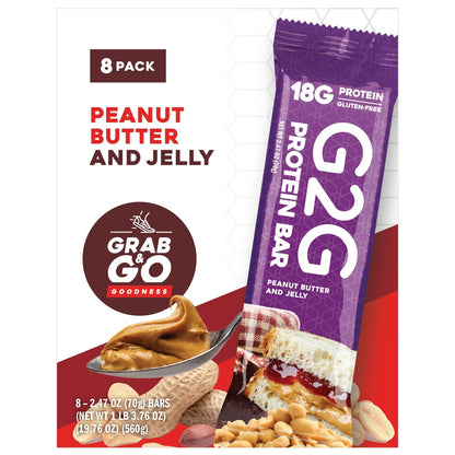 Gluten-free G2G protein bars close-up