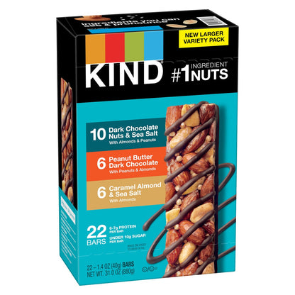 KIND Nut Bar variety pack 22-count box