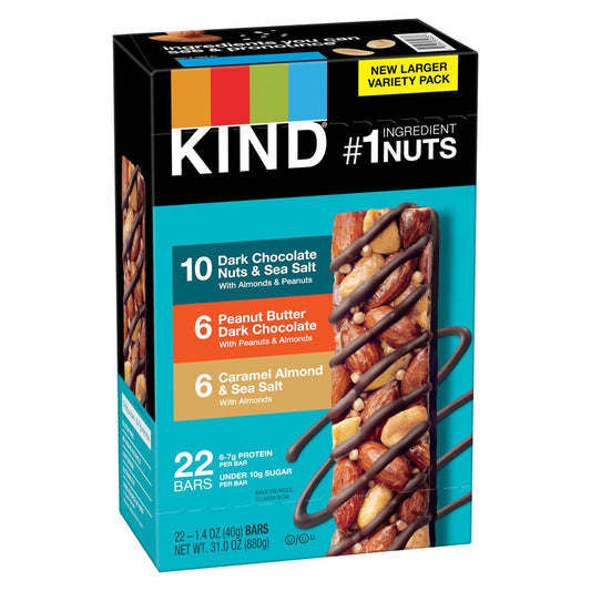 KIND Nut Bar variety pack 22-count box