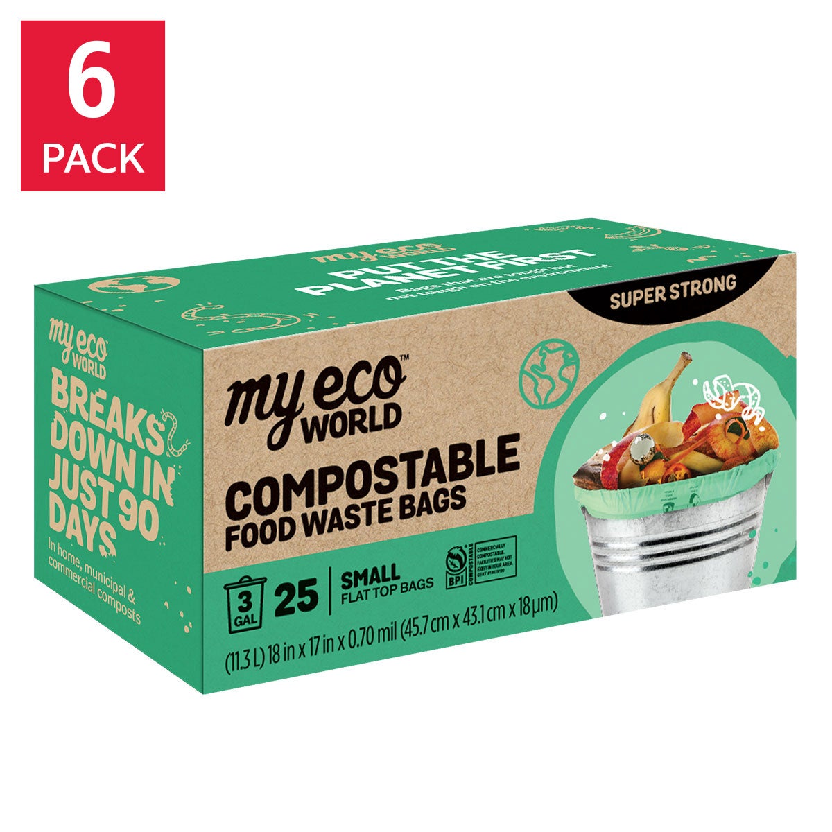 MyEcoWorld 3-gallon compostable food waste bags