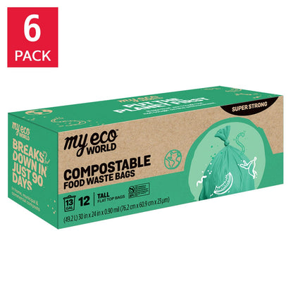 MyEcoWorld 13-gallon compostable food waste bag pack
