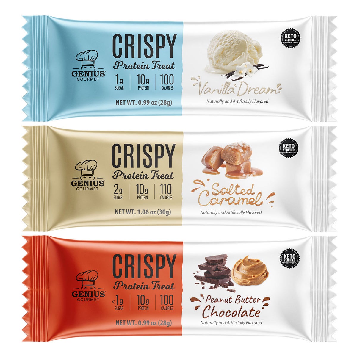 Genius Gourmet peanut butter chocolate protein bars