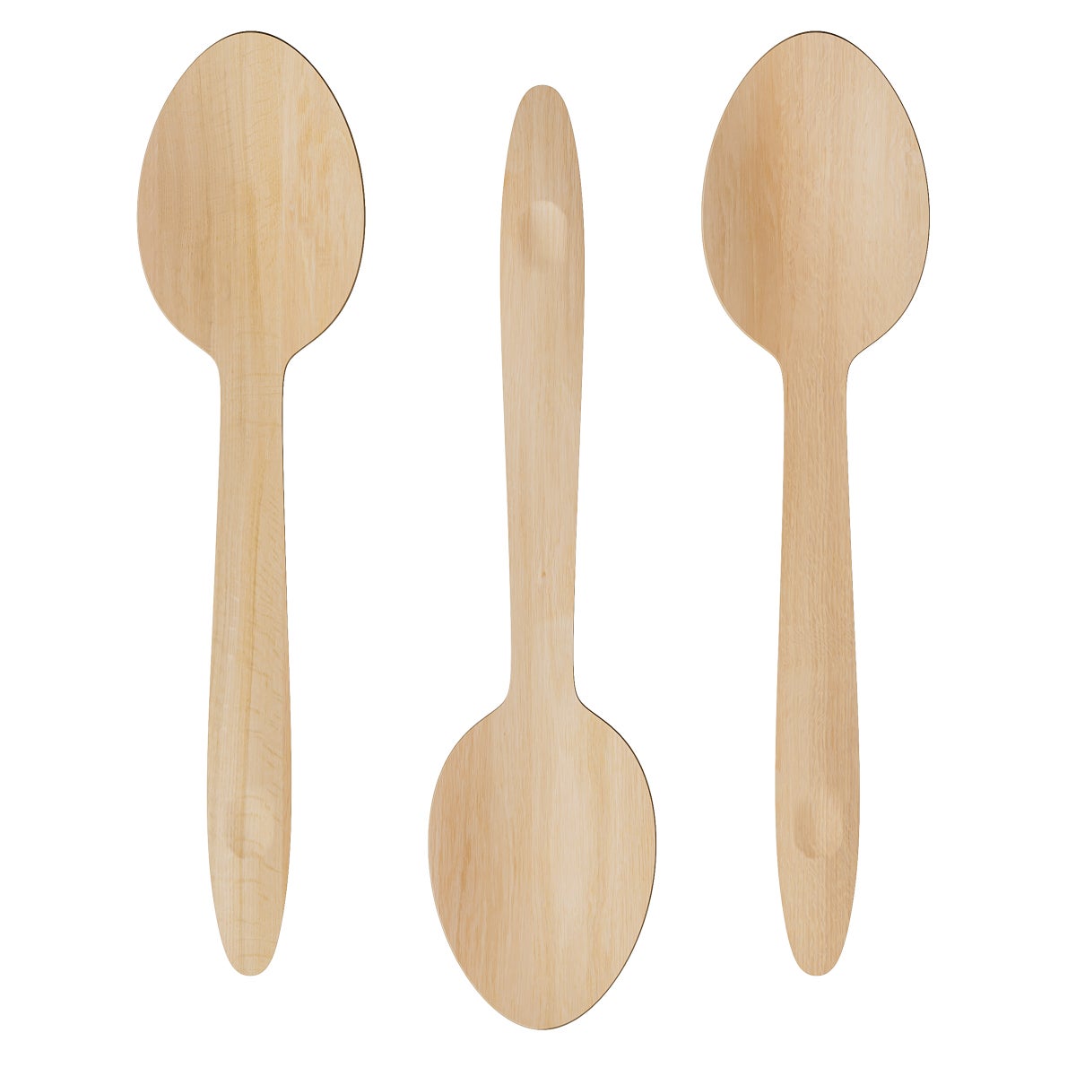 Eco Raj disposable wooden spoon bulk pack