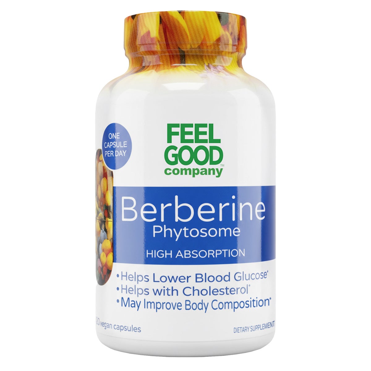 FEELGOOD Berberine Phytosome 120 vegan capsules bottle