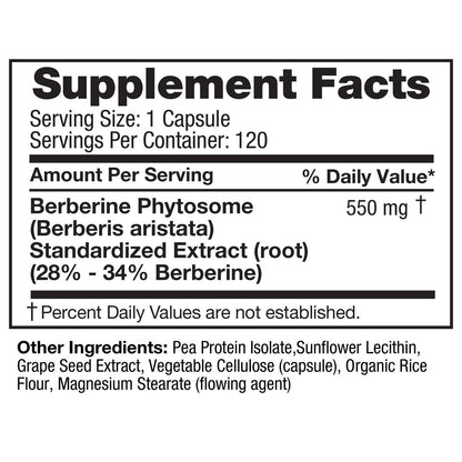 Berberine phytosome dietary supplement packaging