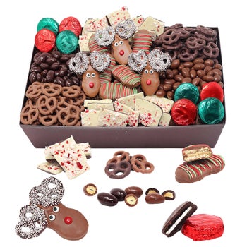Chocolate Covered Company holiday Belgian chocolate treats gift basket