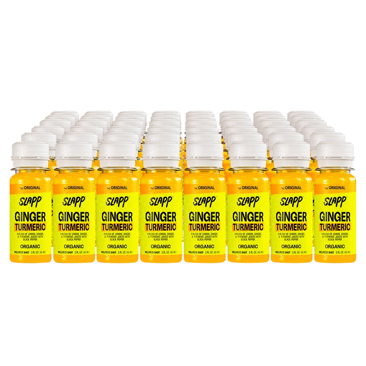 SLAPP organic ginger and turmeric daily booster shots 48-count
